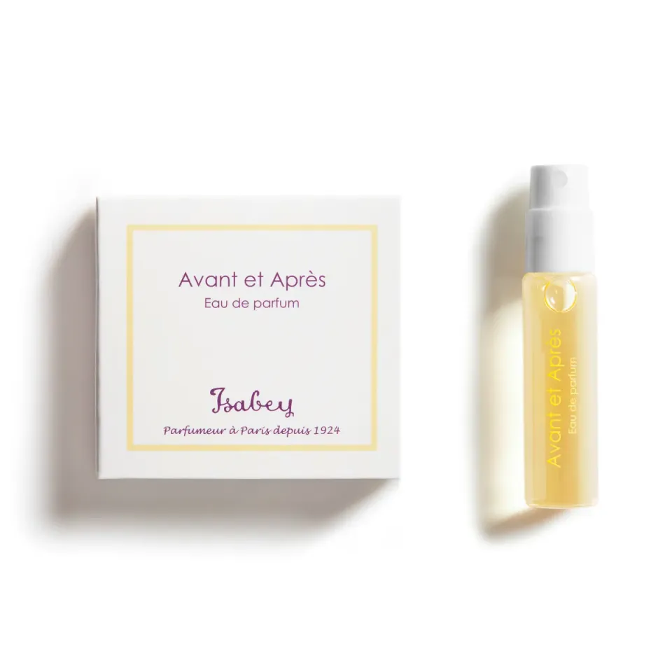 Isabey Paris Avant et Apres parfumeprøve blomstret