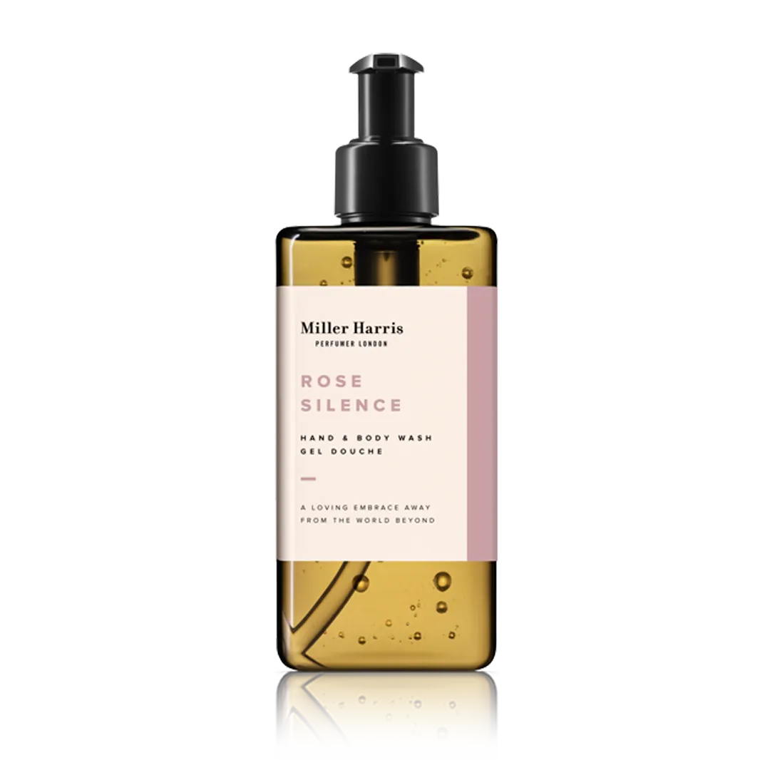 Miller Harris Rose Silence ritualsæt wash lotion lys