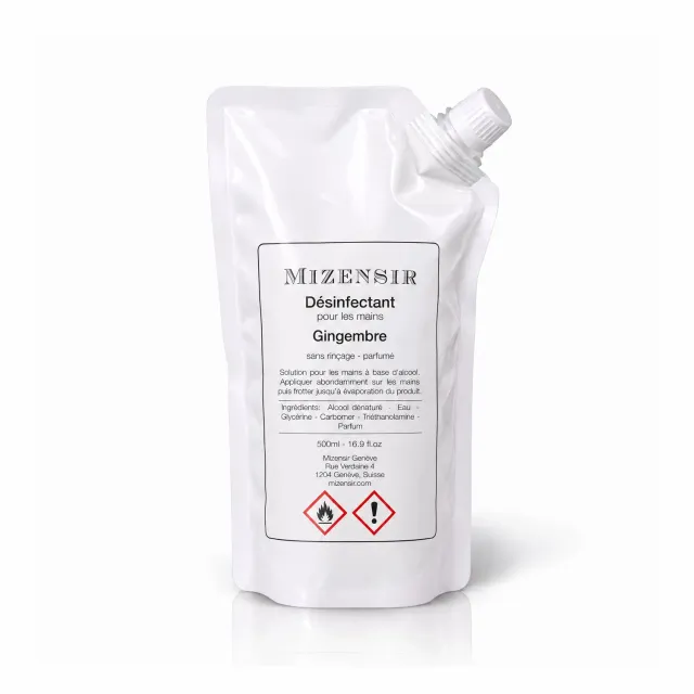 Mizensir Gingembre hånddesinfektion refill 500ml, krydret