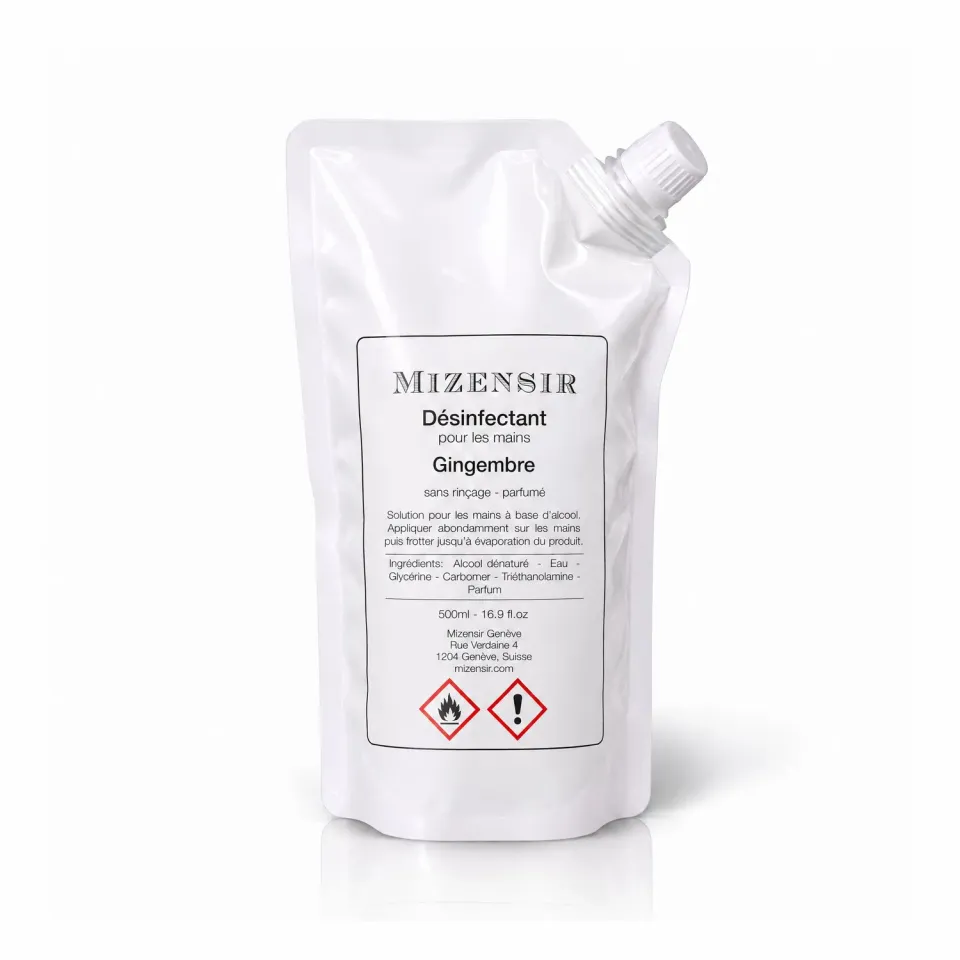 Mizensir Gingembre hånddesinfektion refill 500ml, krydret