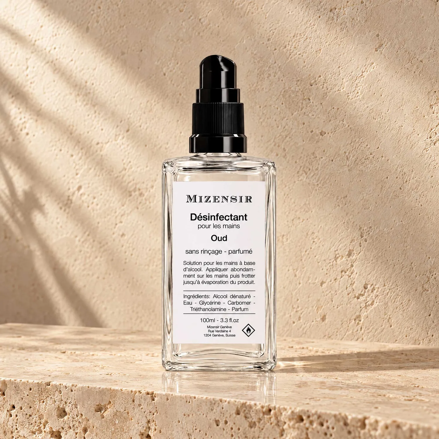 Mizensir Oud håndsprit 100 ml træagtig rose