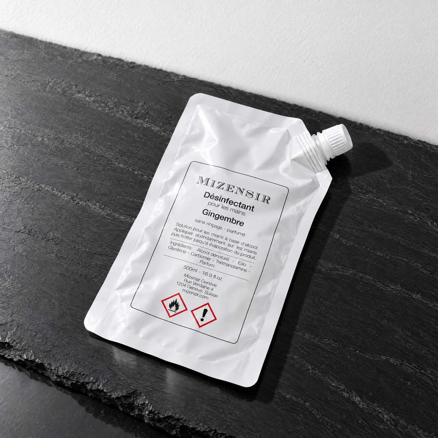 Mizensir Gingembre hånddesinfektion refill 500ml, krydret