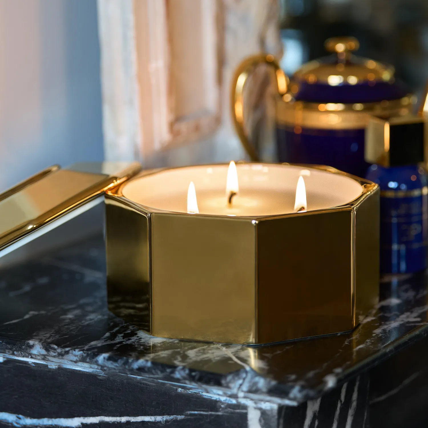 Les Eaux Primordiales Golden Vanilla duftlys 500g vanilje