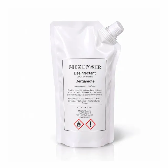 Mizensir Bergamote håndsprit refill 500ml bergamotte
