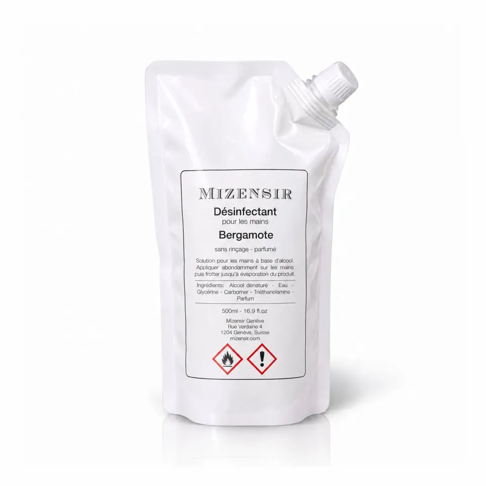 Mizensir Bergamote håndsprit refill 500ml bergamotte