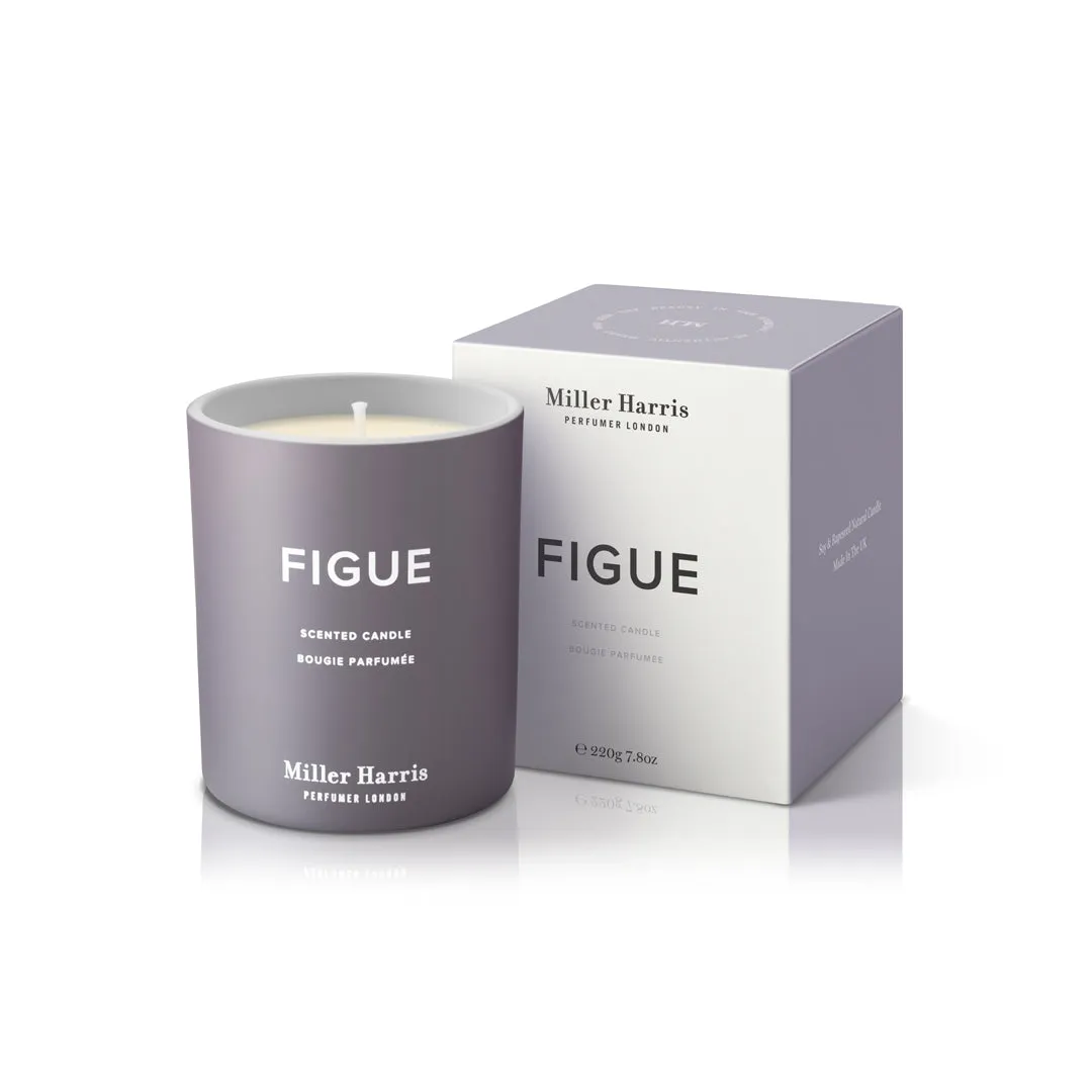 Miller Harris Figue duftlys 220g figen cedertræ