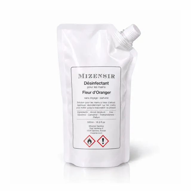 Mizensir Fleur d'Oranger hånddesinfektion refill 500 ml neroli