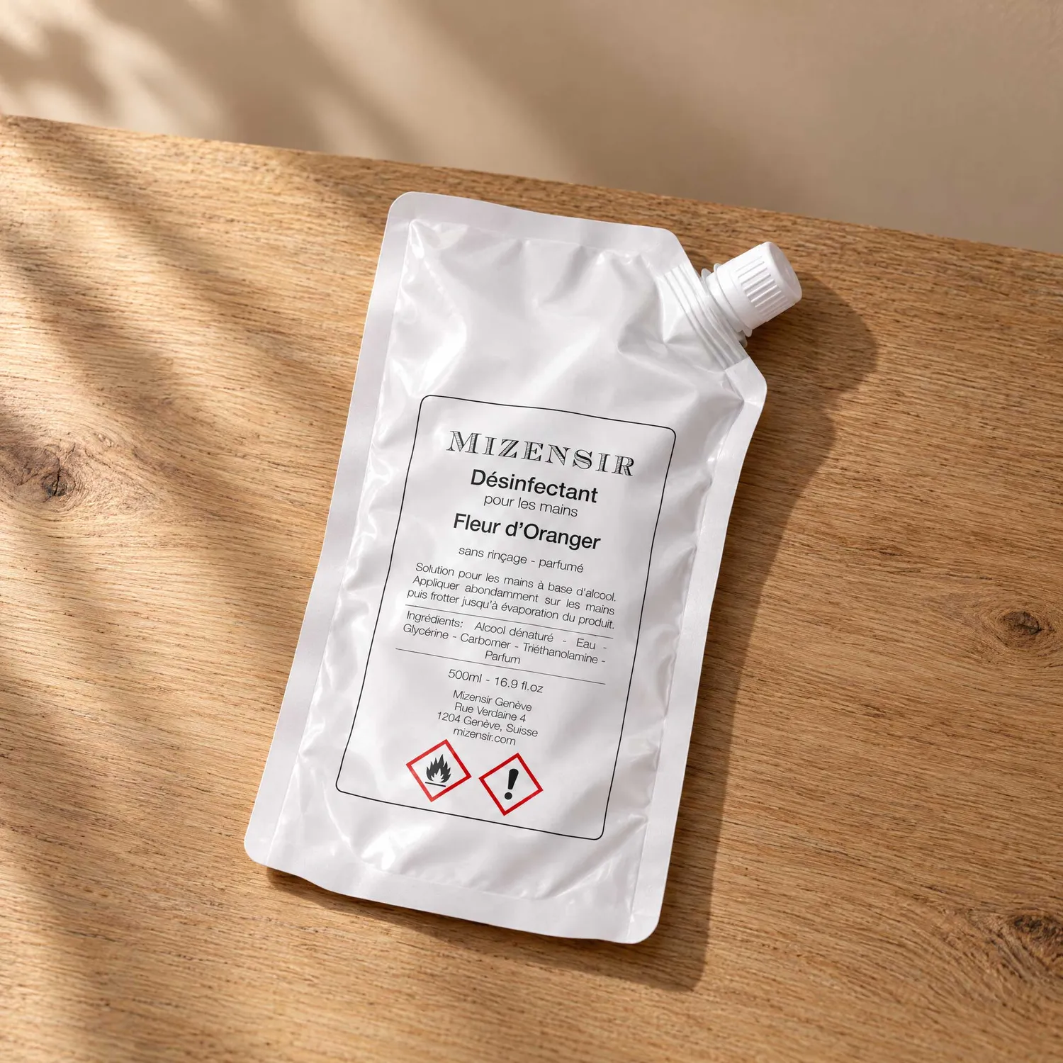 Mizensir Fleur d'Oranger hånddesinfektion refill 500 ml neroli