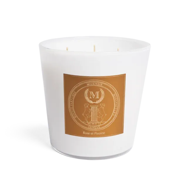 Mizensir Rose et Pivoine stort duftlys 1500 g blomstret