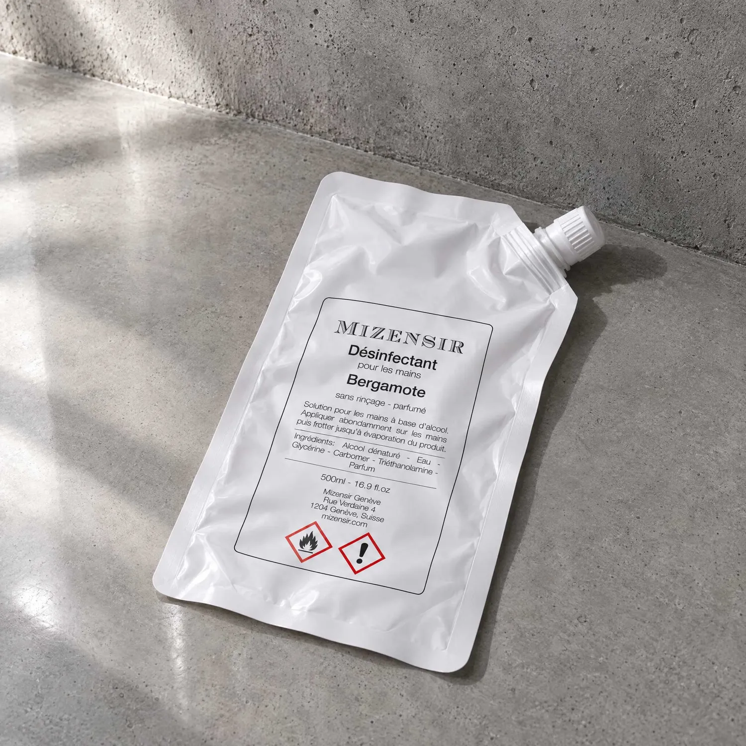 Mizensir Bergamote håndsprit refill 500ml bergamotte