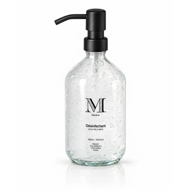 Mizensir Bergamote hånddesinfektion glas 500ml citrus