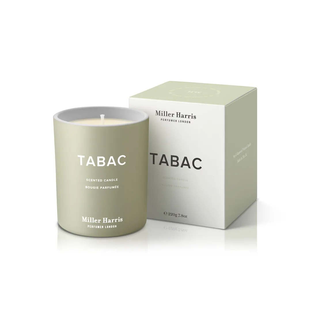 Miller Harris Tabac duftlys 220g tobak træ
