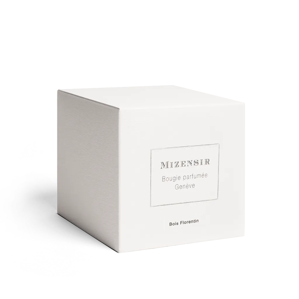Mizensir Bois Florentin duftlys 230g, træagtig røg