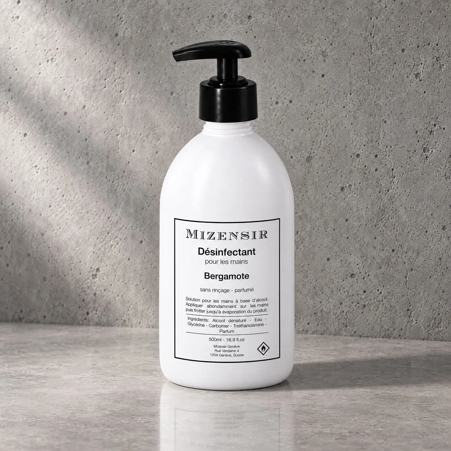 Mizensir Bergamote håndsprit 500ml alkoholbaseret