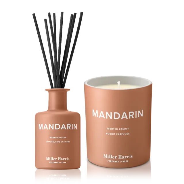 Miller Harris Mandarin homesæt 150ml/220g citrus
