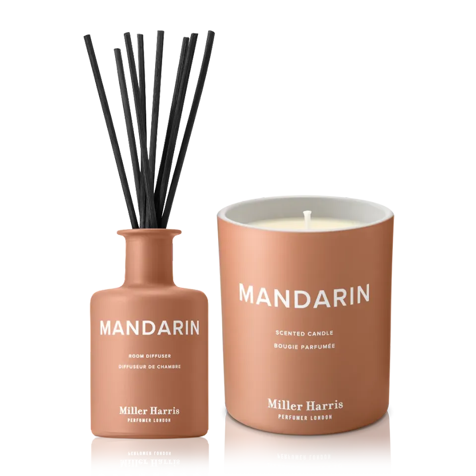 Miller Harris Mandarin homesæt 150ml/220g citrus